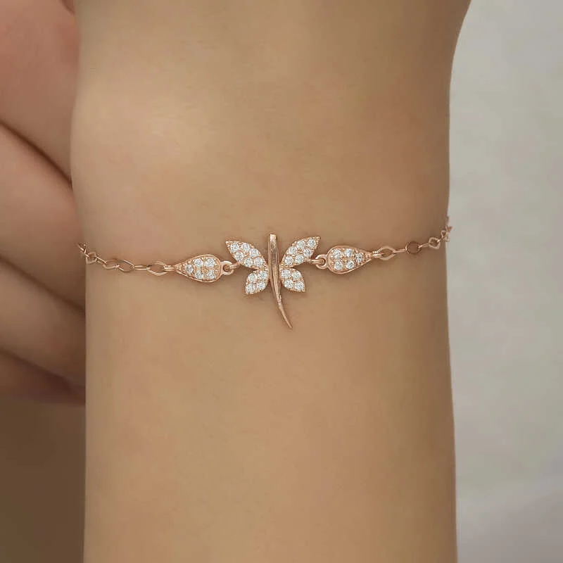 Gümüş Rose Yusufçuk Kadın Bileklik - Görsel 4