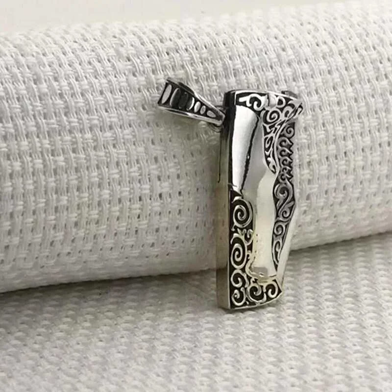 Gümüş Avcı Bıçağı Erkek Kolye Ucu - Görsel 3