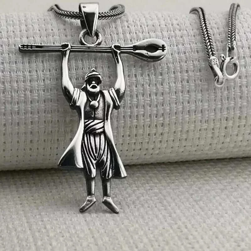 Gümüş Pir Sultan Abdal Erkek Kolye - Görsel 2