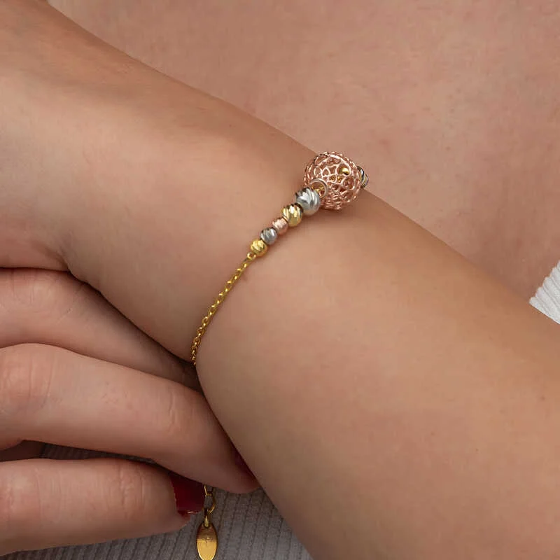 Gümüş Renkli Top Dorika Kadın Bileklik - Görsel 5