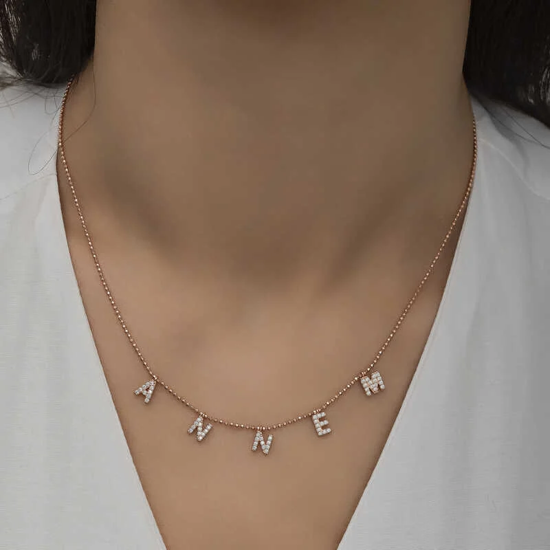 Gümüş Rose Annem Yazılı Bayan Kolye - Görsel 4