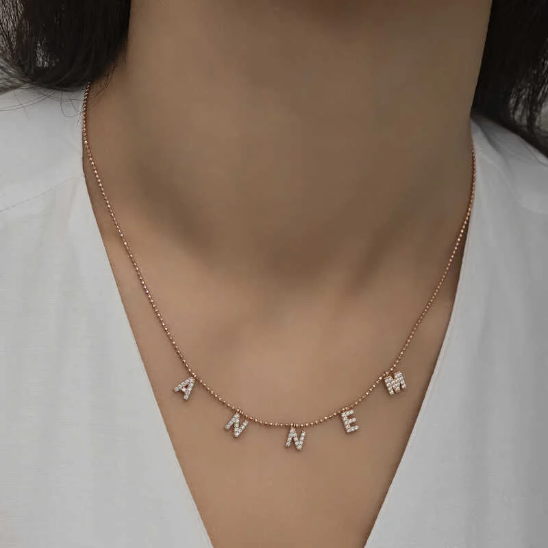 Gümüş Rose Annem Yazılı Bayan Kolye - Görsel 5