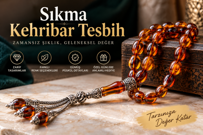 Sıkma Kehribar Tesbih Modelleri