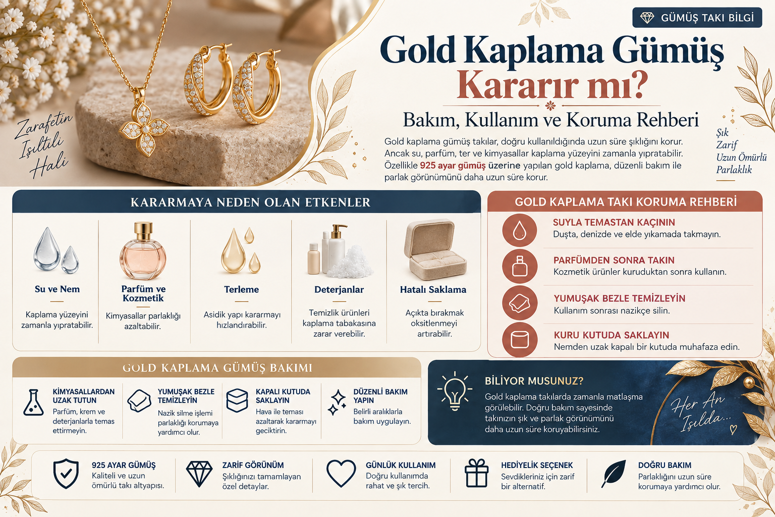 Gold Kaplama Gümüş Kararır mı?