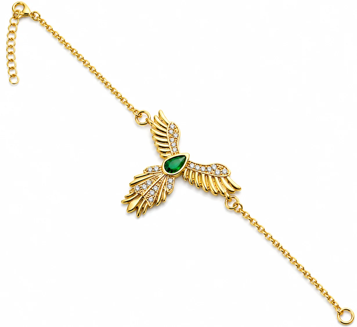 Gümüş Anka Kuşu Figürlü Gold Kadın Bileklik 1 Gümüş Anka Kuşu Figürlü Gold Kadın Bileklik