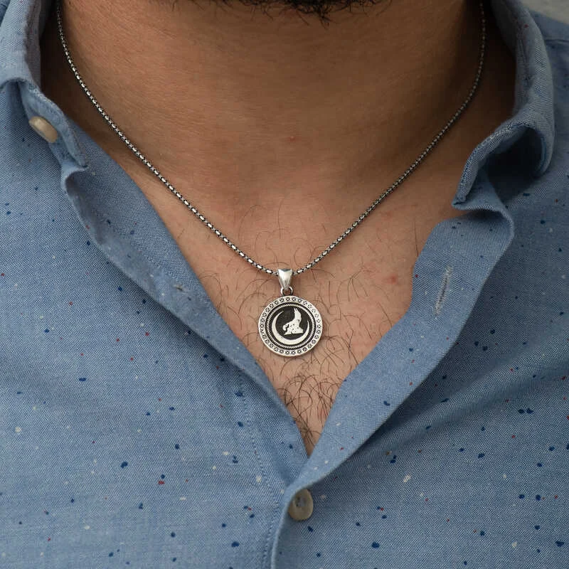 Gümüş Hilal Bozkurt Kolye 2 Gümüş Hilal Bozkurt Kolye