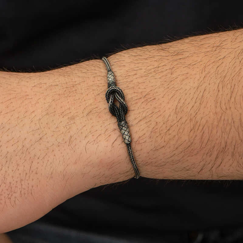 Gümüş Kazaziye Düğüm Bileklik 5 Gümüş Kazaziye Düğüm Bileklik