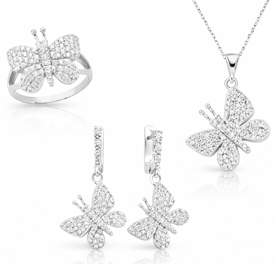 Gümüş Kelebek Bayan Set 1 Gümüş Kelebek Bayan Set