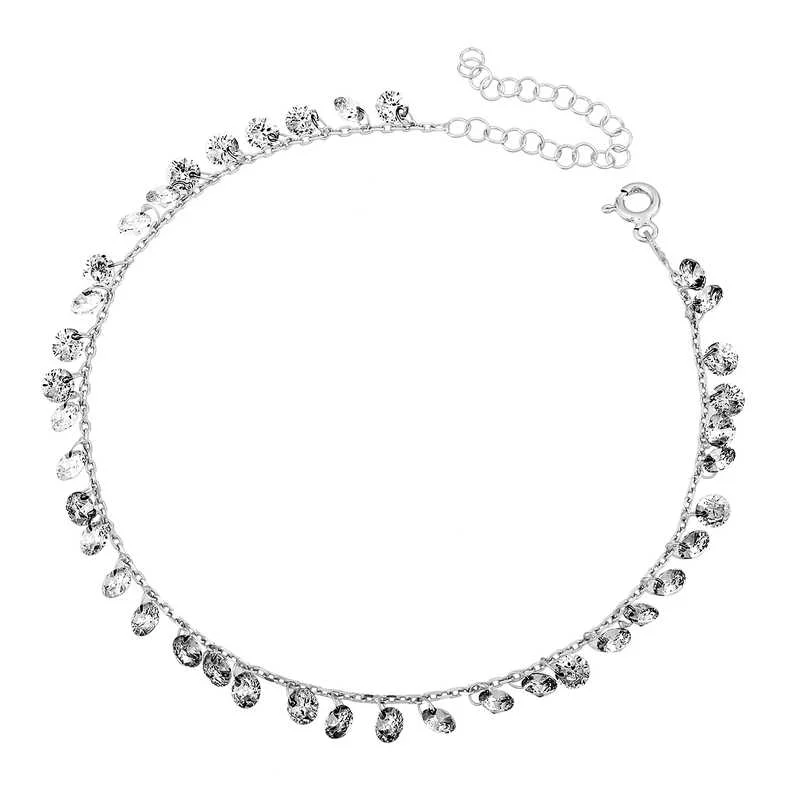 Gümüş Kristal Taşlı Halhal 1 Gümüş Kristal Taşlı Halhal