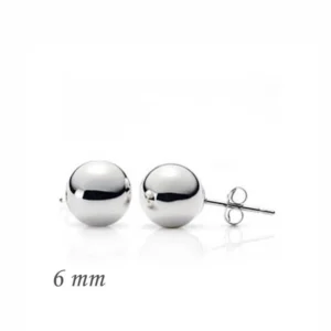 Gümüş Top Küpe – 6 mm